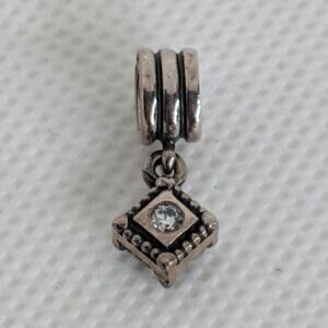 Retired Pandora Charm with CZ in Sterling Silver